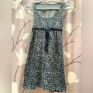 Cheetah print summer mini gray dress
